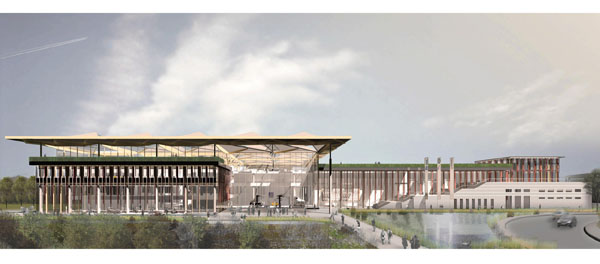 The Jaguar Land Rover Research and Development centre, AKA the National Automotive Innovation Campus (NAIC).